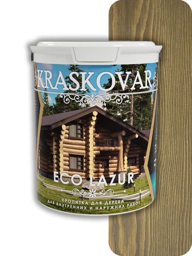 Impregnation for wood Kraskovar Eco Lazur Oak 0.9 l.