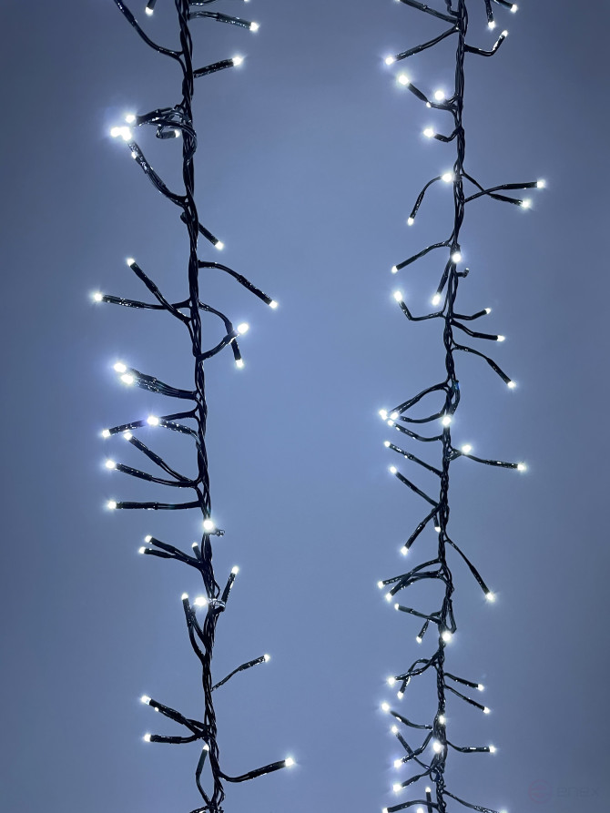 LED Christmas Garland ERA ENIN - GC Tinsel 3.9m Green Wire Cold Light