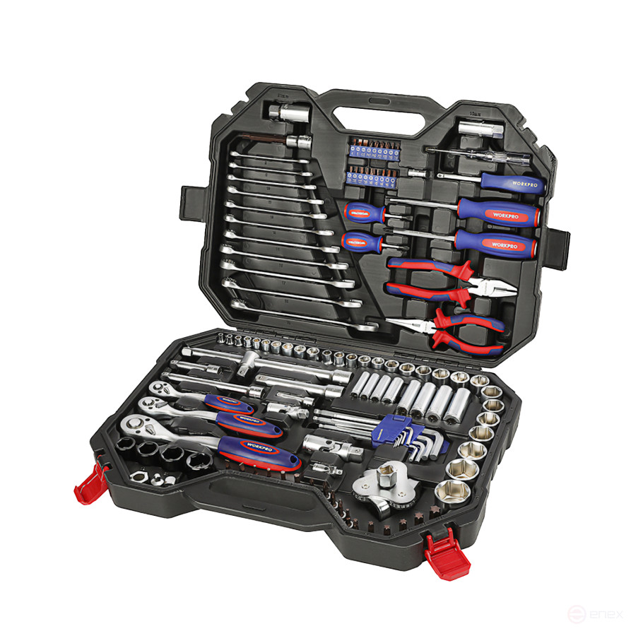 1/4"+3/8"+1/2" 123pcs WP202533 WORKPRO Tool Kit