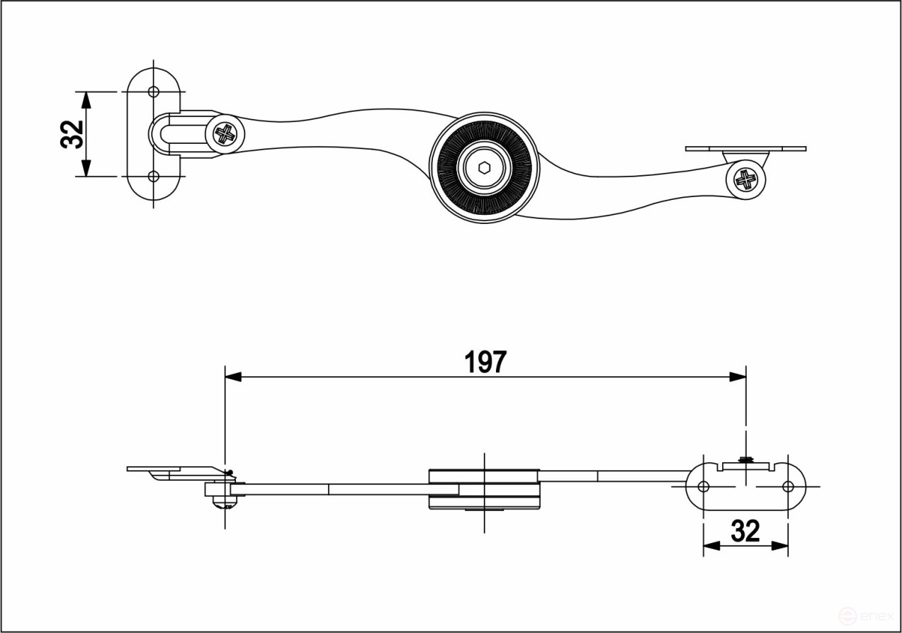 Подъемный механизм верхний с фиксацией в любом положении DESIGN AKS