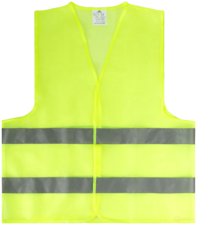 Yellow signal vest, 2 horizontal stripes, 60 gr., size XXL