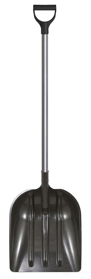 Лопата снеговая с алюминиевым черенком и ручкой 460x400 мм (В х Ш ковша), 1550 мм - длина с черенком