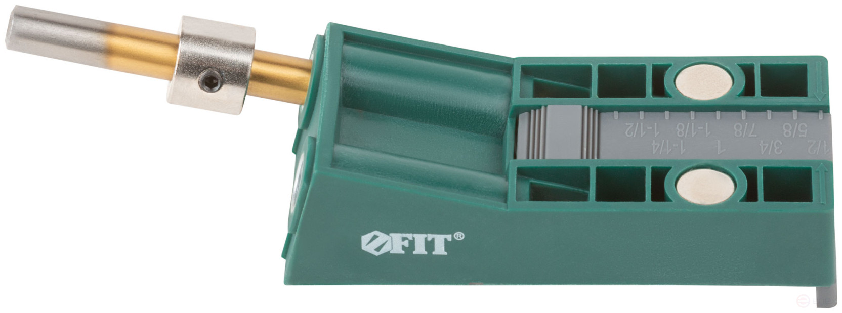 Кондуктор для глухих отверстий с ограничителем глубины двойной, пластиковый кейс