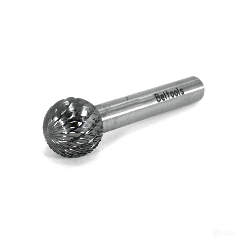 Борфреза сферическая (D) 14 твердосплавная ВК8 dхв-ка=8 мм Х-образная насечка Beltools