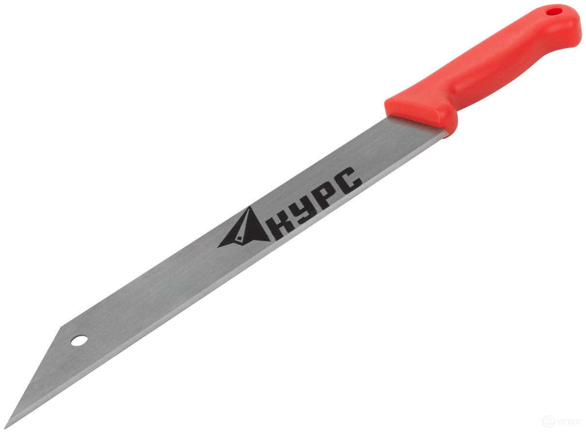 Нож для резки теплоизоляционных плит, лезвие 340х50 мм, высокоуглеродистая сталь, пластиковая ручка