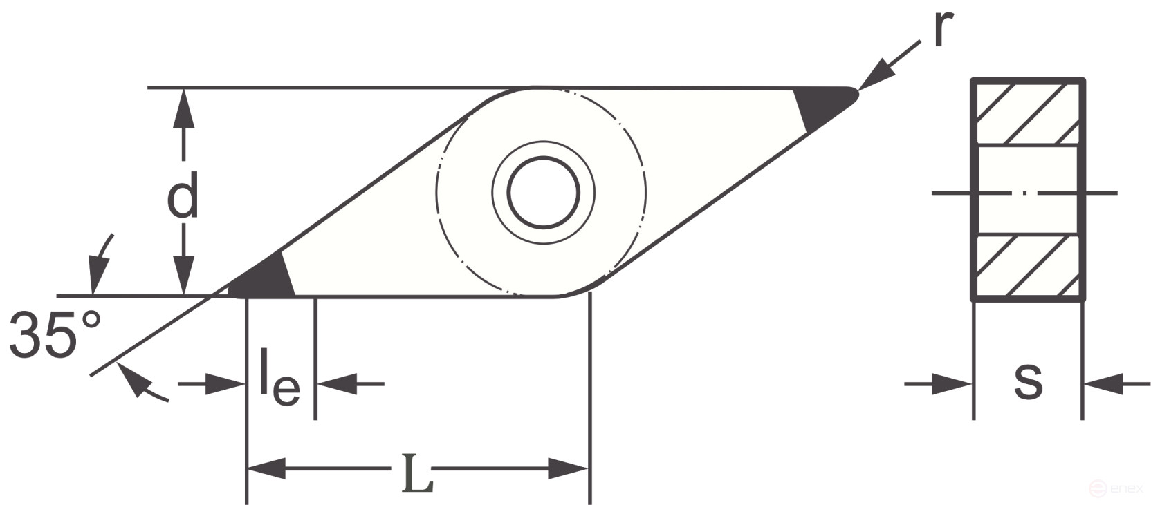 Пластина VNGA160408S01020-4N CBN HPN2001