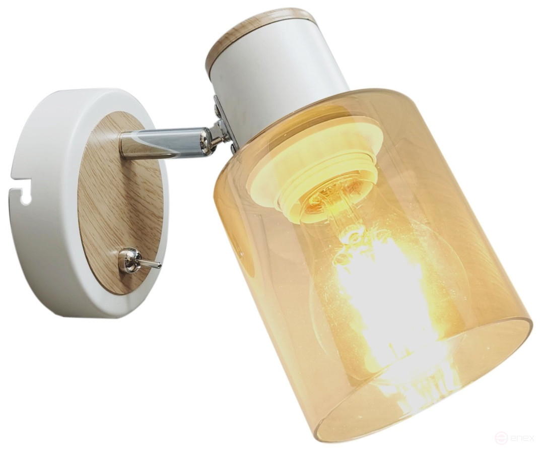 Spot Wall and ceiling Lamp Rivoli Jamilly 7057-701 1 x E27 40W Rotary with switch