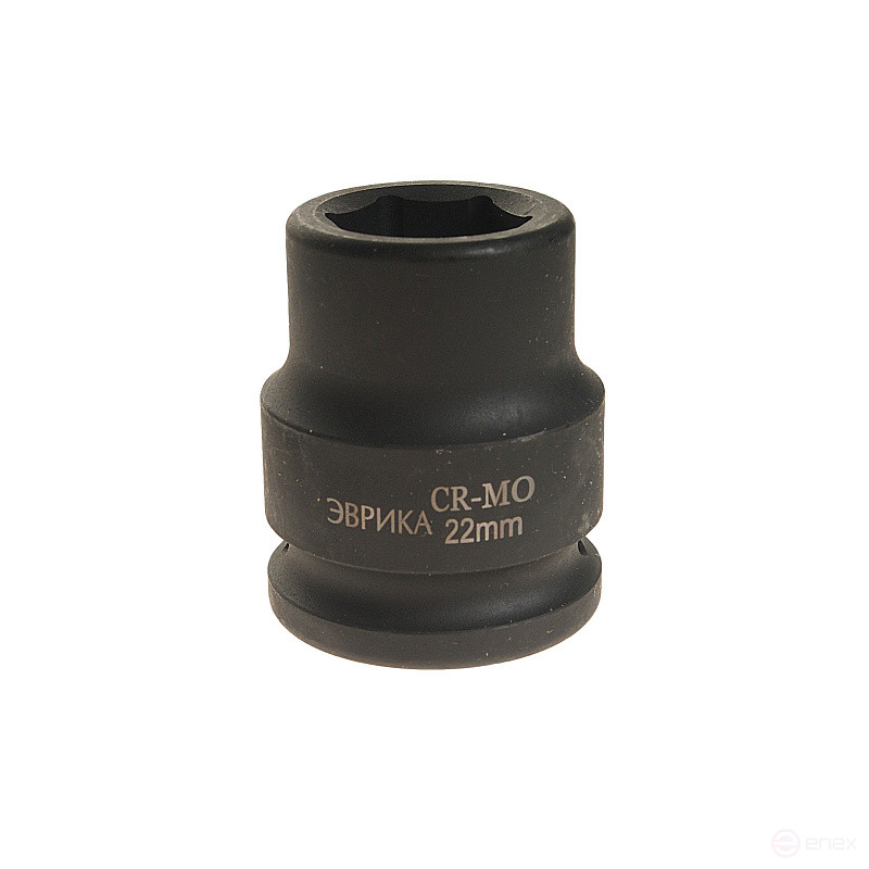 Головка торцевая 22мм 3/4" 6-гранная ударная L=50мм ЭВРИКА ER-95910 1/48