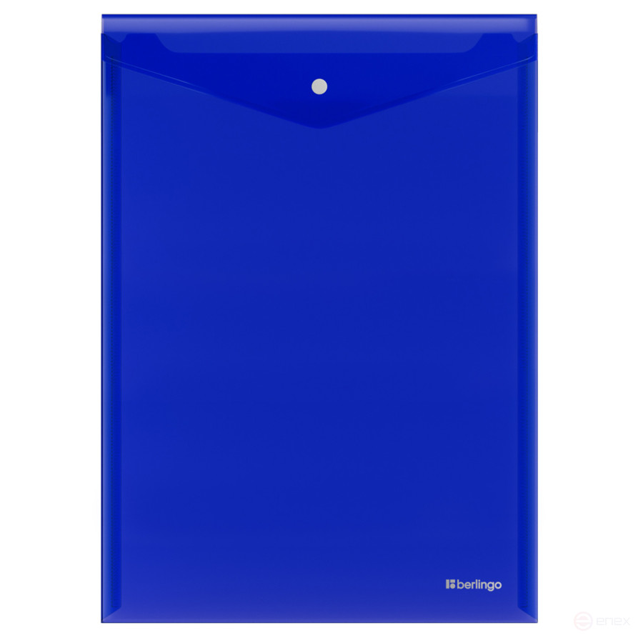 Envelope folder on the Berlingo "No Secret" button, A4, 200 microns, vertical, blue