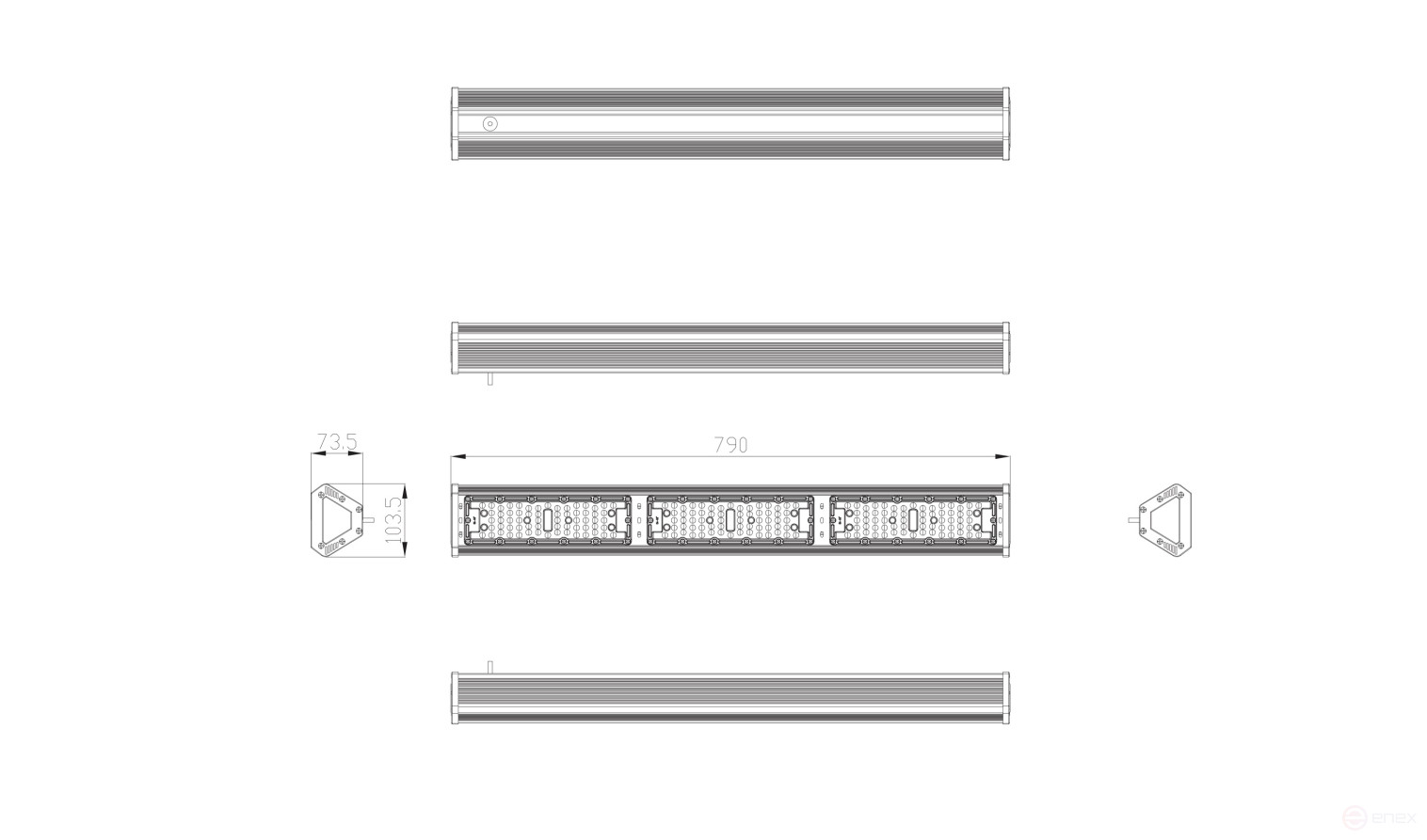 Светильник светодиодный ЭРА SPP-404-0-50K-150 150Вт 5000K IP54 КСС Г 90°