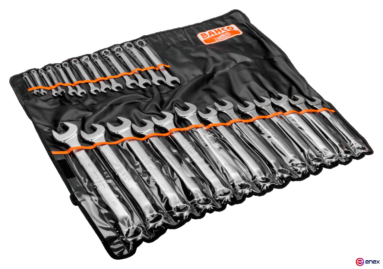 Набор комбинированных изогнутых гаечных ключей 6 - 32 мм, 26 шт