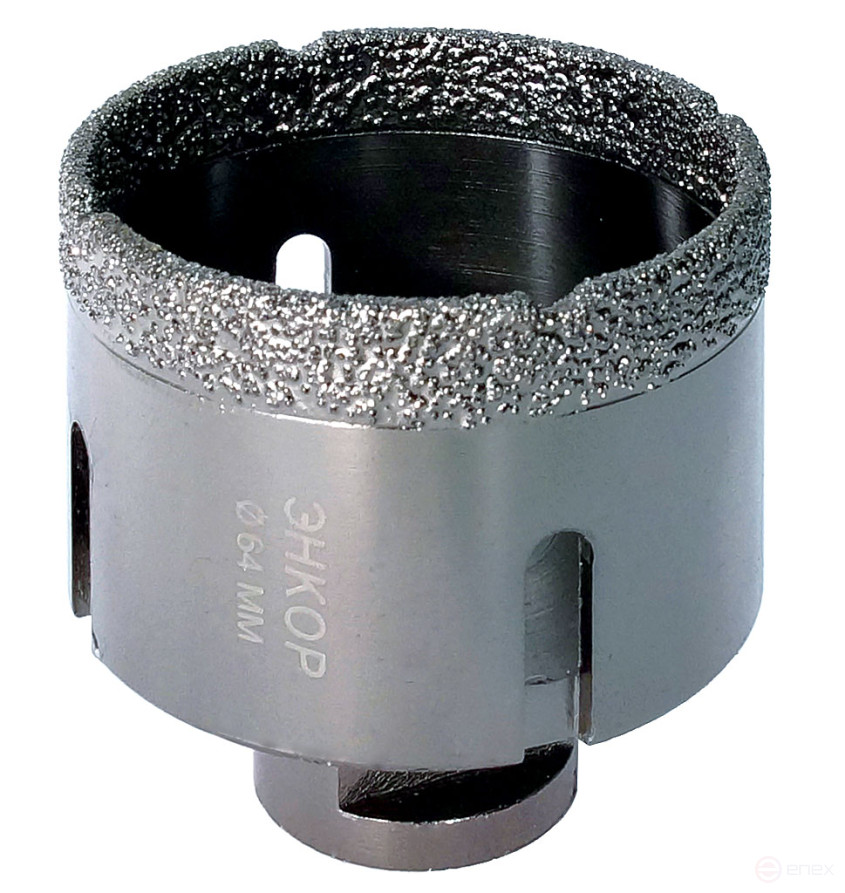 Diamond crown on porcelain stoneware D 64 mm for USM dry. res