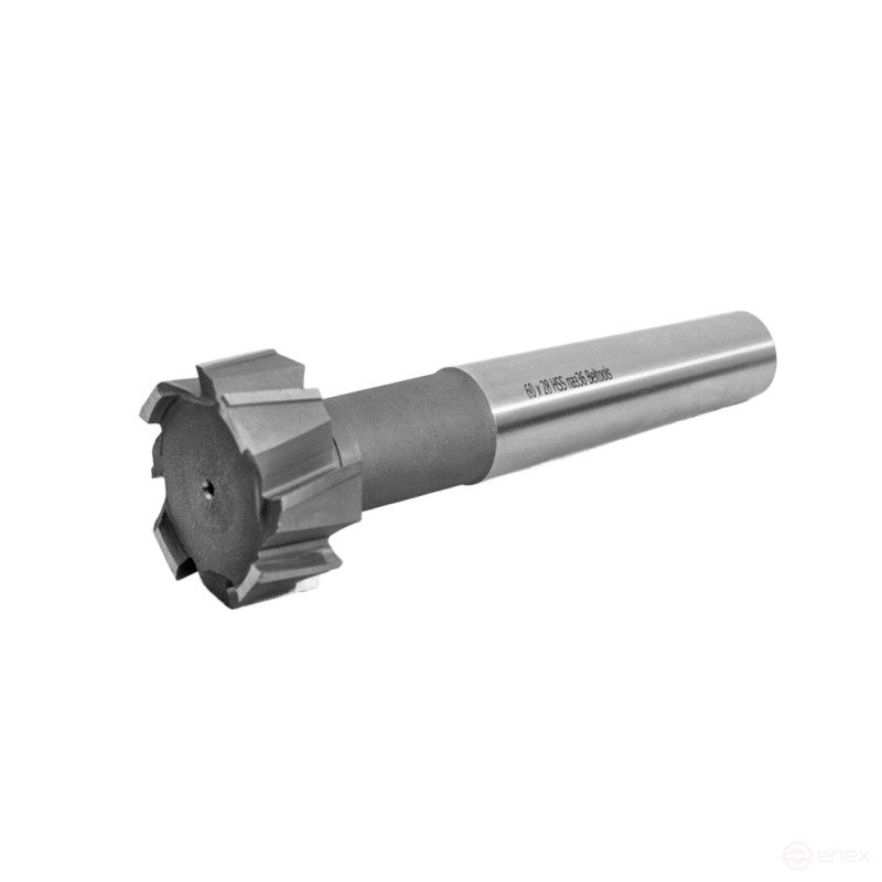 Фреза т-образная 60x28 HSS паз 36 к/х КМ4 Z=8 зуб 1 разнонаправленный зуб Beltools