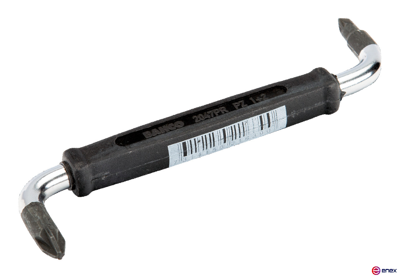 Pozidriv Curved double-sided screwdriver PZ1/PZ2
