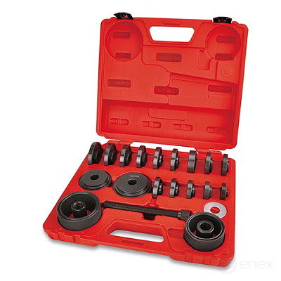 A set of mandrels for mounting and dismounting hub bearings, case, 24 pieces TOPTUL JGAI2401