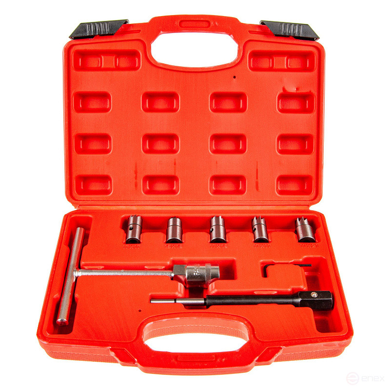 A set of devices ER-86707 for cleaning and restoration of plantings. nozzle slots, 7p. (milling cutter size:17x21,17x19,15x19,17x17mm) in EUREKA case /1/5