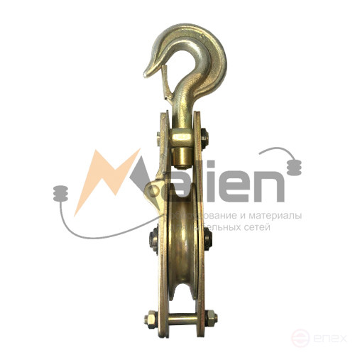 Mounting block (outlet) with hook MB 30-1K (3.2 tons, 1 pulley, galvanized housing) MALIEN