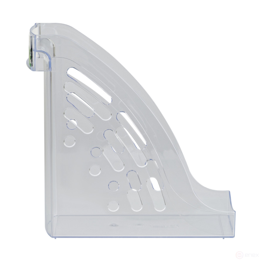 Лоток для бумаг вертикальный СТАММ "Торнадо", прозрачный