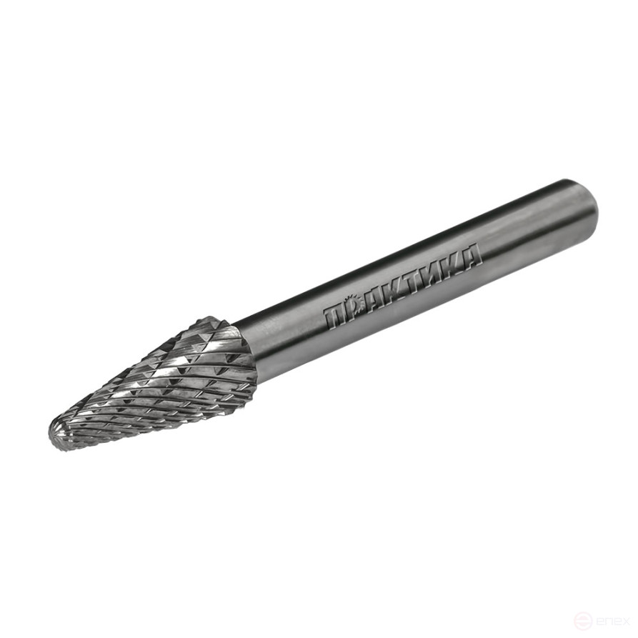 Борфреза твердосплавная ПРАКТИКА тип L коническая с закруглением, 8 х 20 мм, хвостовик 6 м (644-542)