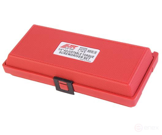 Отвертка динамометрическая 1/4" с набором бит и адаптеров в кейсе JTC