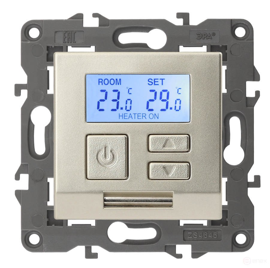 14-4111-04 ERA Thermostat universal 230V-Imah16A, IP20, Era Elegance, Champagne