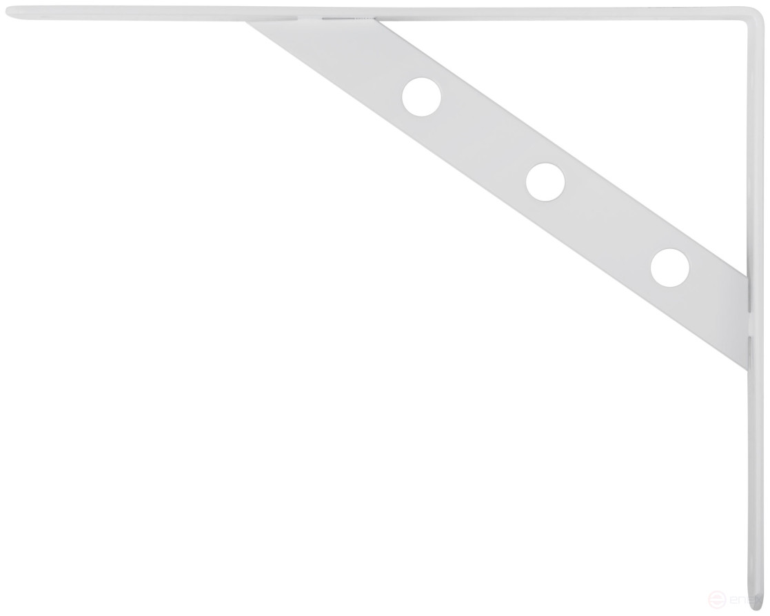 Уголок-кронштейн усиленный белый 250х200 мм