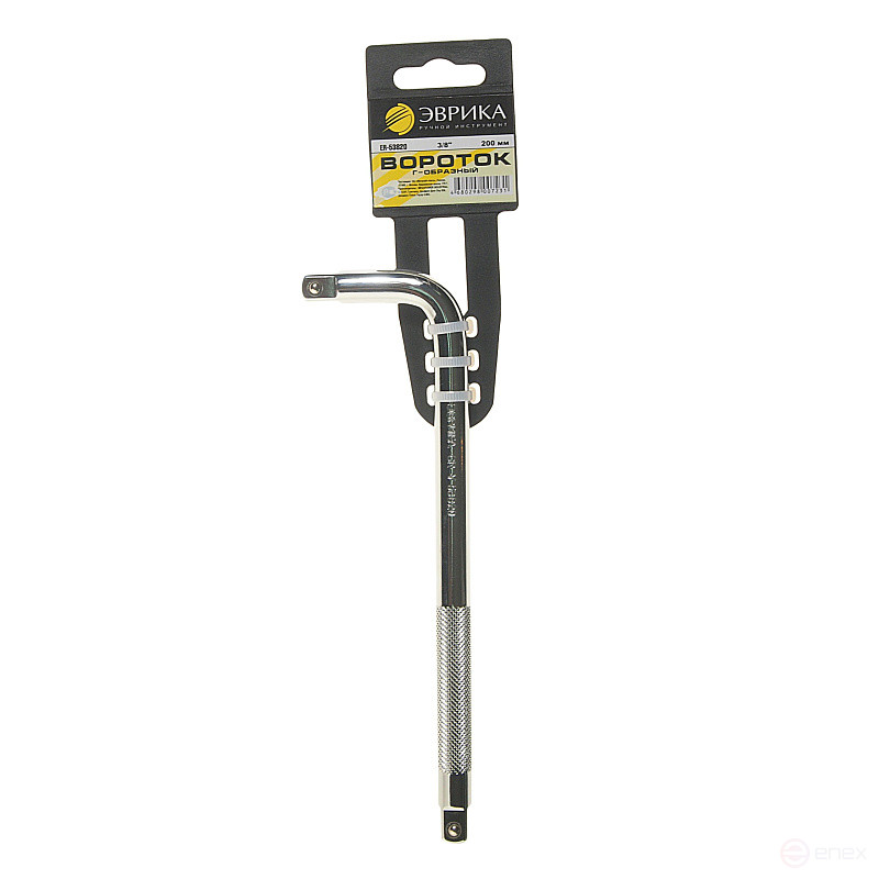 Hand crank ER-53820 3/8" DR L-shaped 200mm EUREKA 25/50