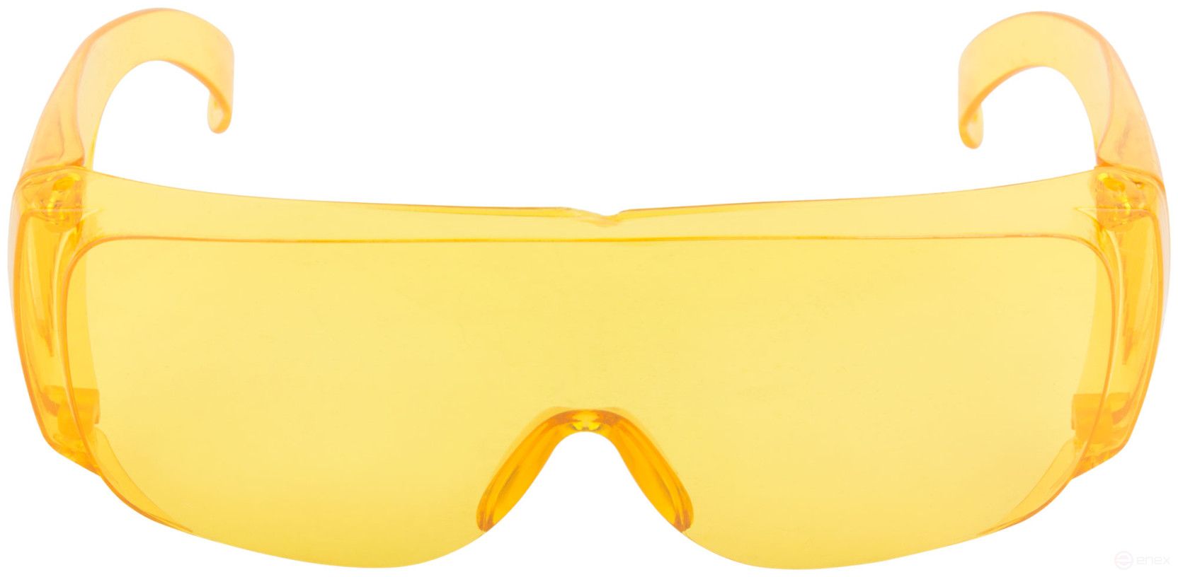 Safety glasses with yellow arches