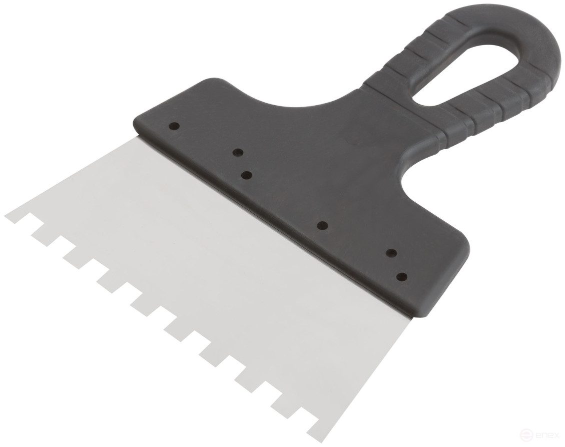 Шпатель фасадный нержавеющий зубчатый 150 мм/зуб 8 мм