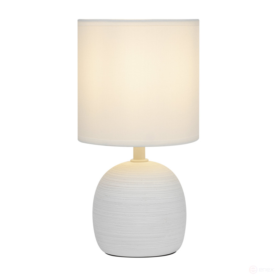 Rivoli Sheron 7044-502 Table Lamp 1 * E14 40W ceramic white with lampshade