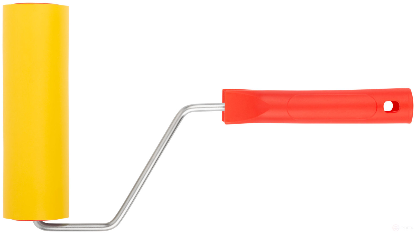 Rubber pressure roller for rolling wallpaper, handle 6 mm, 150 mm