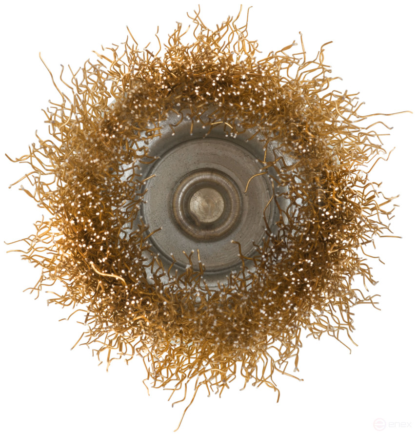 Korschetka, "cup" type, with a pin, 50 mm latuned steel wavy wire