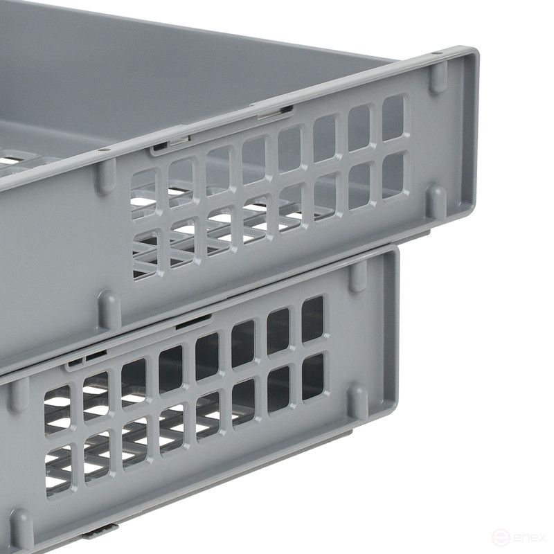 Лоток для бумаг горизонтальный СТАММ "Strong", набор 2шт., на метал. стержнях, серый