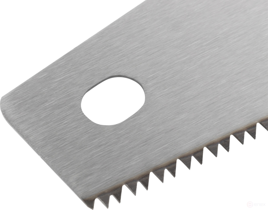 Wood hacksaw, 7 TRI medium tempered tooth, 2D sharpening, plastic rubberized handle 400 mm