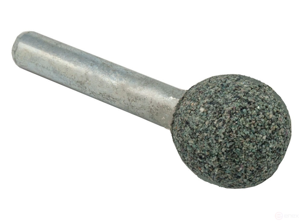 Шарошка абразивная ПРАКТИКА карбид кремния, шарообразная 16 мм, хвост 6мм, блистер (641-282)