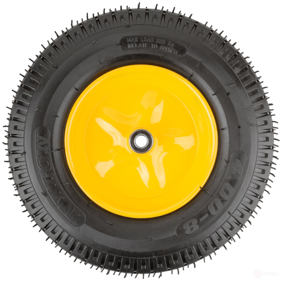 Колесо запасное, 8 слойная шина, 390х90x220 мм для тачек 77609; 77612; 77627 (4,80"/4,00"-8") (посадка ширина 90 мм, диаметр 16 мм)
