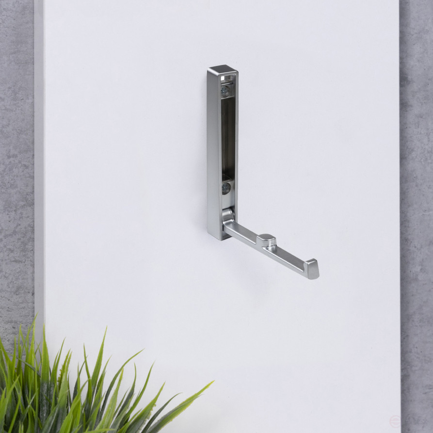 Крючок меб. однорожковый мет. STEP хром матовый AKS