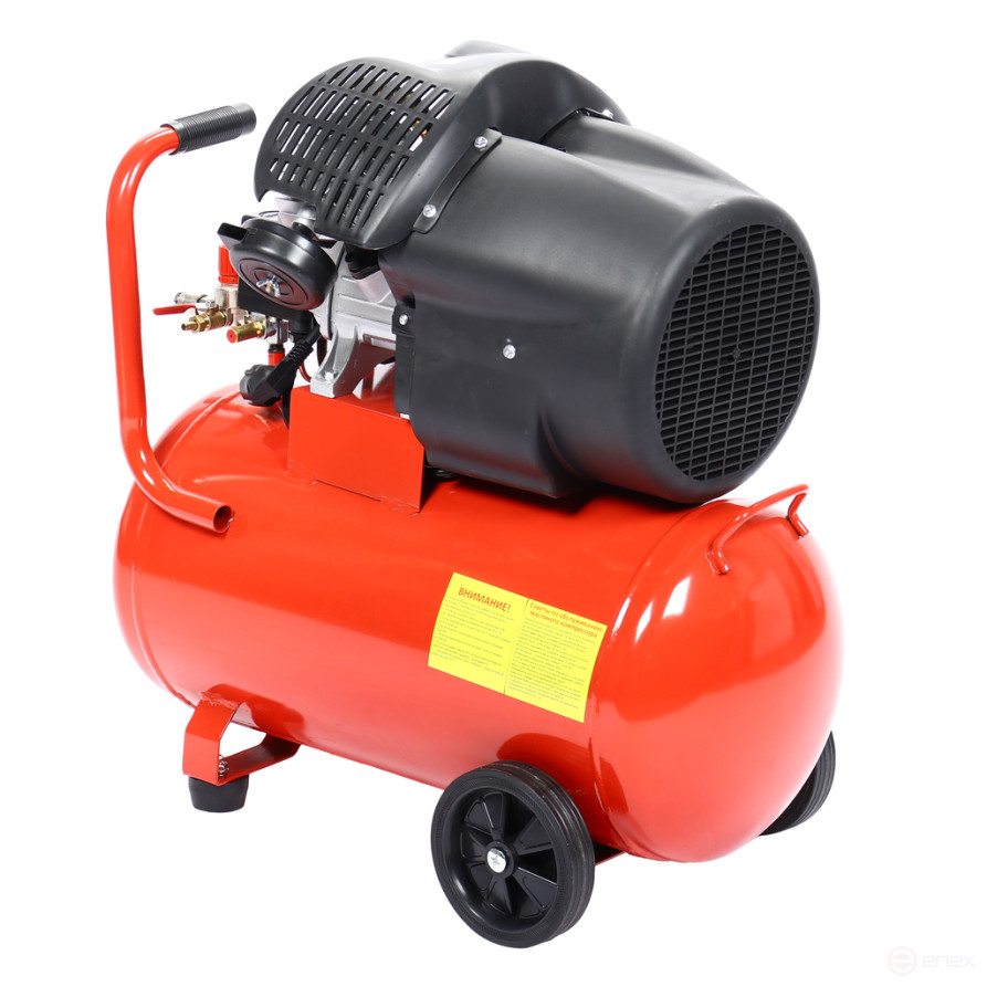 Pneumatic compressor 220V 2.2kW 8atm. 250L/min. receiver-50L serving. with a straight line. priv. The V-image. GTE