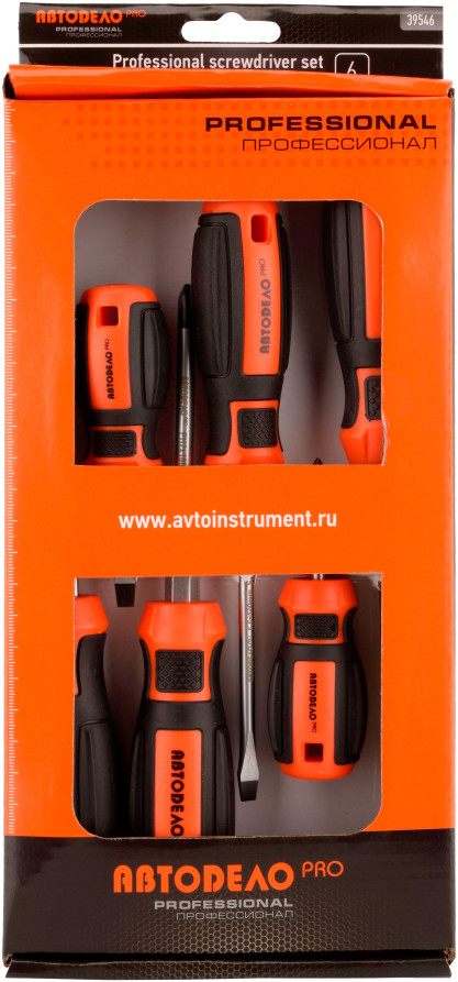 Screwdriver set 6pr.(card box) Avtodor PRO (39546)