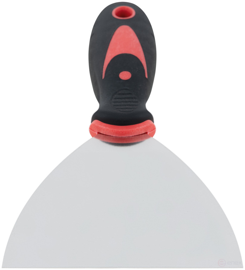 Шпатель, нерж.сталь, прорезиненная ручка 4" (100 мм)