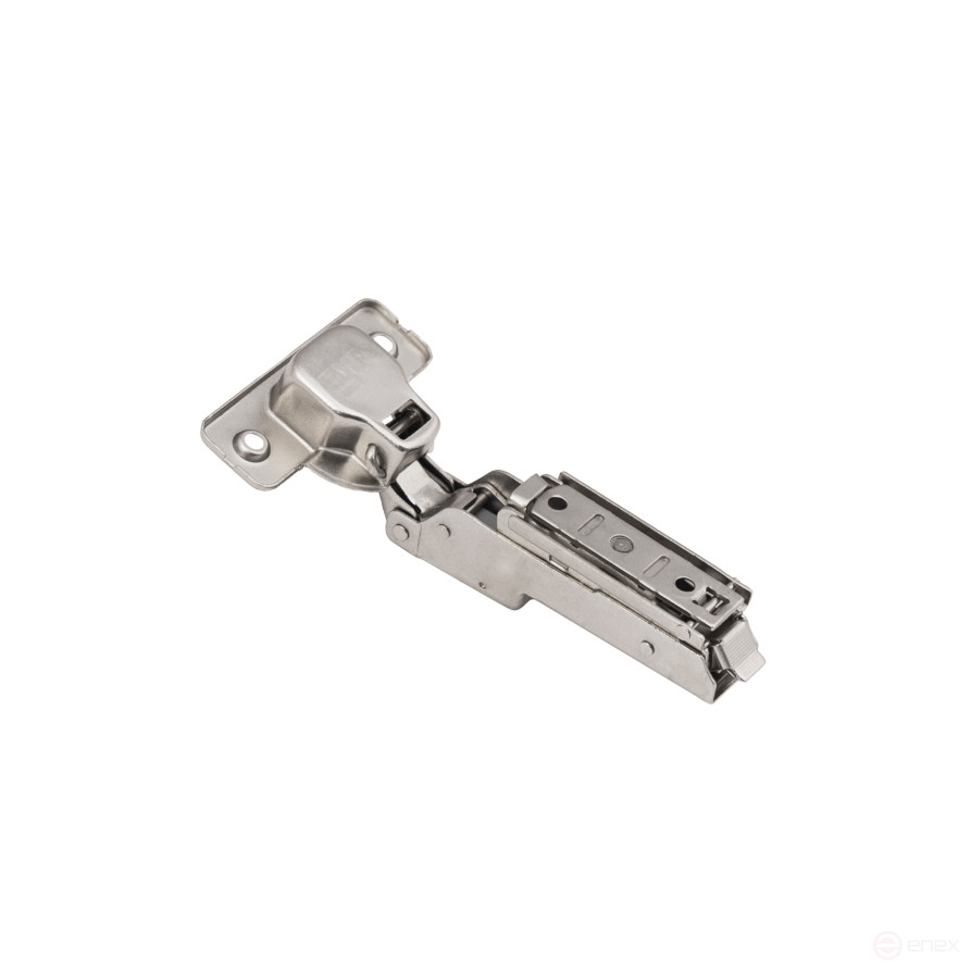 Петля полунакладная с доводчиком 45мм h0 clip-on AKS PLUS 3D узкая (саморезы, заглушки)