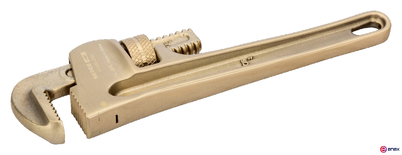 ИБ Ключ трубный (алюминий/бронза), длина 200(8)/захват 25 мм