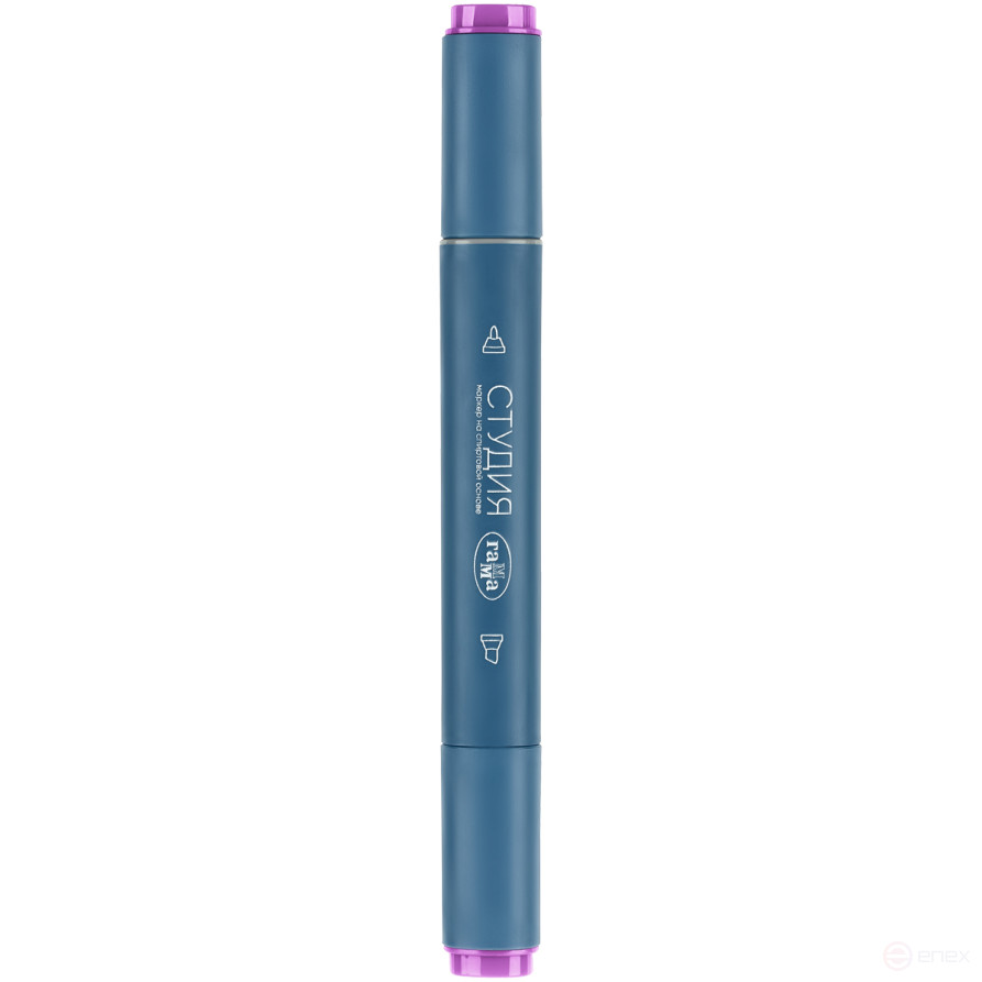 Маркер двусторонний для скетчинга Гамма "Студия", глициния, корпус трехгранный, пулевид./клиновид. наконечники