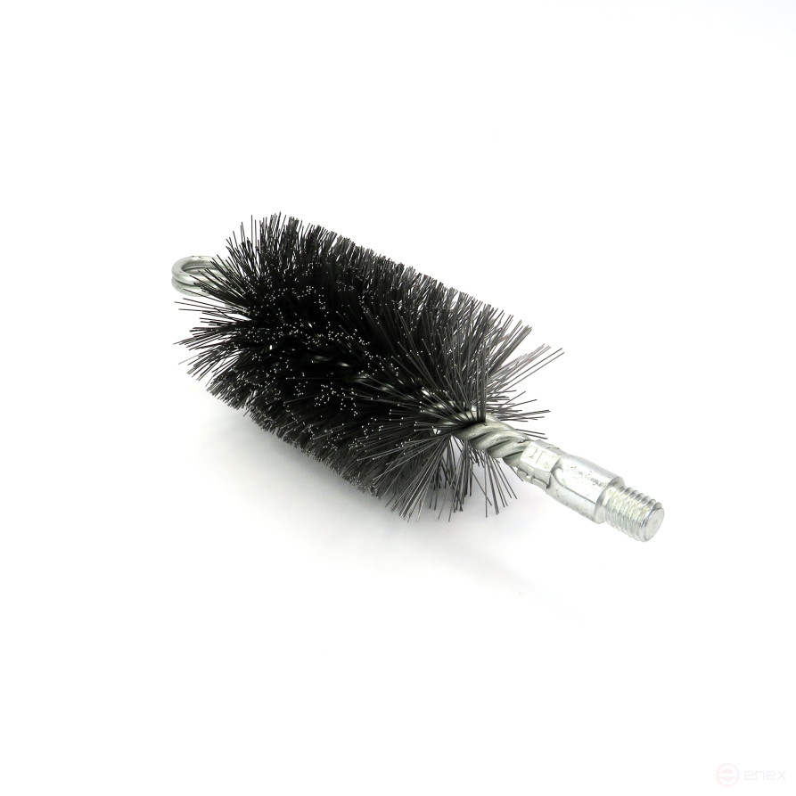 Ruff D68 reinforced with a ring, pile steel 0.40, fit M12 thread (14-368), brush for cleaning holes, heat exchanger, pipes, boilers, chimney