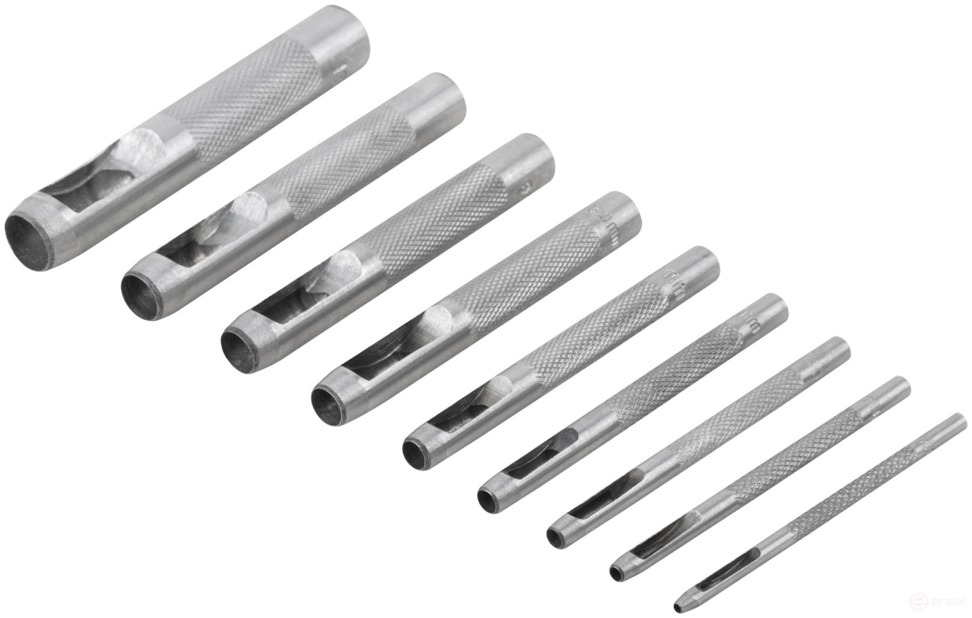 Пробойники для кожи, набор 9 шт. (отверстия 2-3-4-5-6-8-9-10-13 мм)