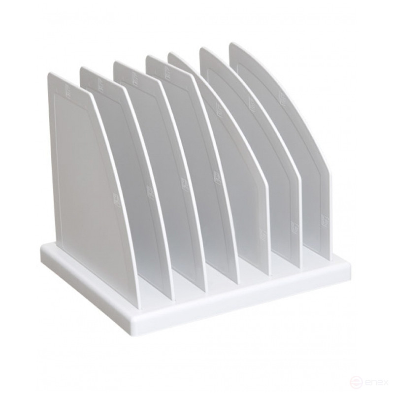 Stand for magazines and papers STAMM, prefabricated, 6 compartments, grey