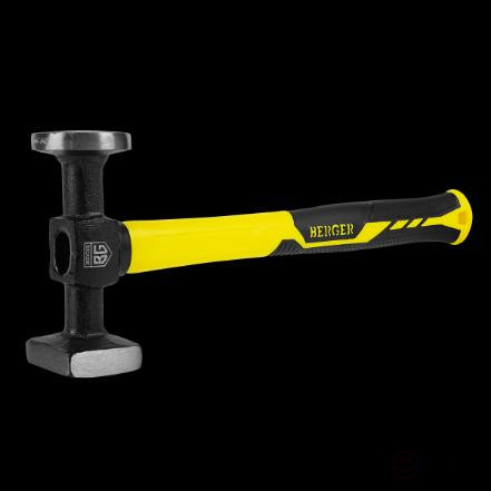 Молоток рихтовочный кованый 540г. 310 мм, фиберглассовая рукоятка, BERGER BG1521