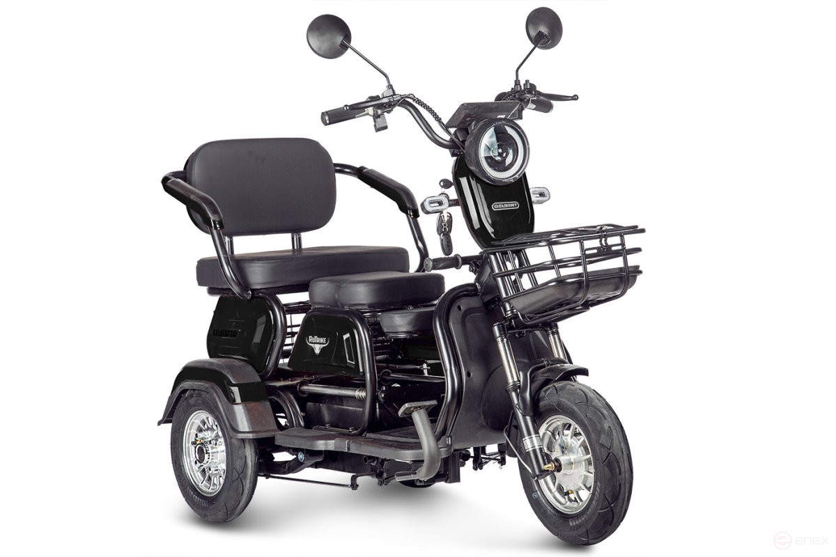 Электротрицикл Rutrike Gelbert Caf 48V/60V 600Вт, черный