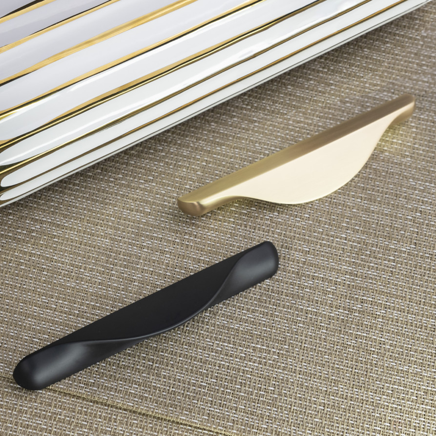 Handle metal bracket met. METAX 128, matte black, AKS