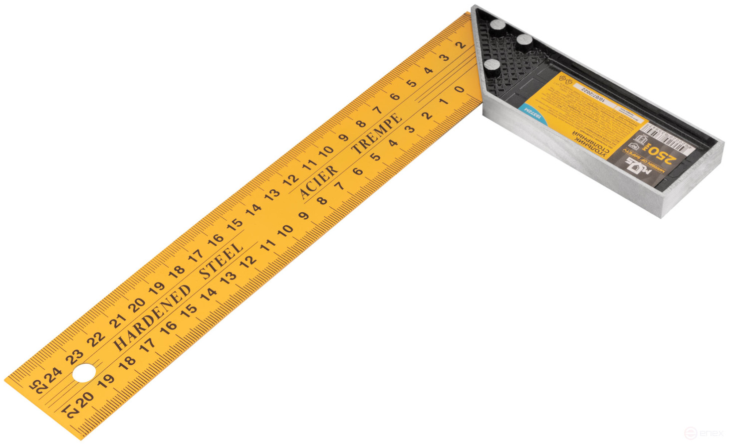 Угольник столярный, двусторонняя шкала 250 мм